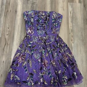 Purple Sequins Dress